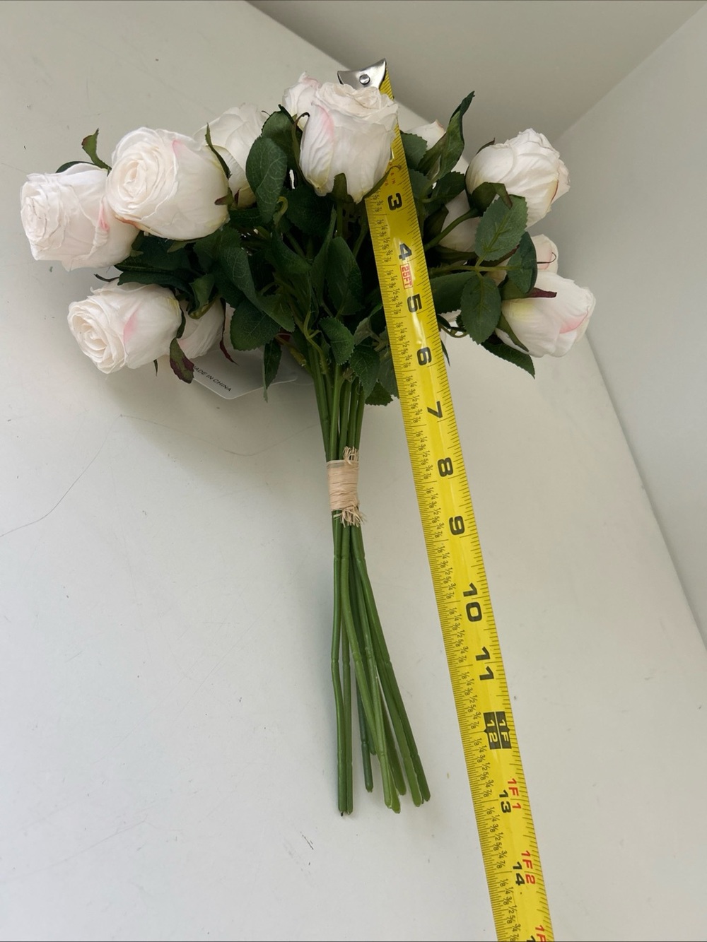 Elegant Faux Ivory Rose Bouquet Home Decor Stems Only -12 stems/24 buds NEW - Picture 10 of 14